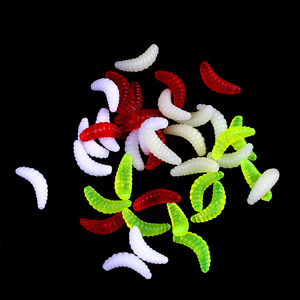 50pcs 100pcs 2cm 1g Artificial Bait Four Color Maggot Grub <strong>Worms</strong> Fishing Lure <strong>Soft</strong> <strong>Plastic</strong> <strong>Worm</strong> Lure Set - Product Image 5