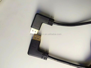 Free Sample Customized DisplayPort Female Panel Mount <strong>Cable</strong> 90 Degree Angle Mini <strong>Dp</strong> Extension <strong>Cable</strong> - Product Image 5