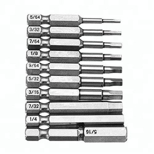 ชุดดอกไขควงหัวหกเหลี่ยม SAE 5/<span class=keywords><strong>64</strong></span>-5/16 นิ้ว 10 ชิ้น พร้อมด้ามจับหกเหลี่ยมขนาด 1/4 นิ้ว แบบแม่เหล็ก - Product Image 2