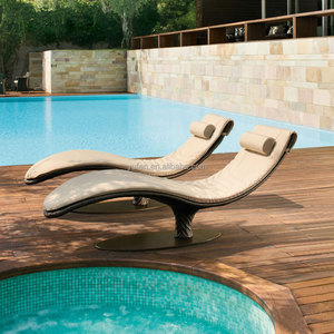 Chaises longues en rotin en forme de feuille imperméables <span class=keywords><strong>pour</strong></span> <span class=keywords><strong>piscine</strong></span> - Product Image 1