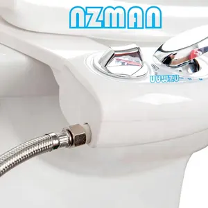 NZMAN بيديت مقعد المرحاض مع المياه العذبة رذاذ التنظيف الذاتي فوهة مزدوجة غير بيديه كهربي # KB803
