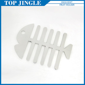 Design habile joli sous-plat en forme d'os de poisson blanc - Product Image 1