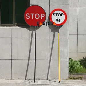 Stop/Go Paddle Sign, alluminio, segnale stradale pieghevole riflettente
