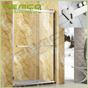 Nuevamente diseño rueda colgante acero inoxidable 304 puertas correderas <span class=keywords><strong>de</strong></span> cristal sin marco ducha pantalla - Product Image 2