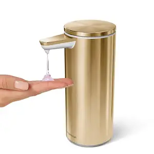 Top Seller 2023 5 Star Hotel Sensor Hand Touch Free Automatic Sanitizer Liquid Foam Soap Dispenser in Brass Effect