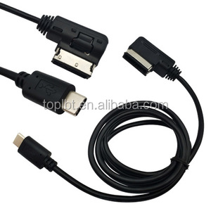 Adaptador de Unidad Flash USB-<span class=keywords><strong>C</strong></span> Hembra LBT <span class=keywords><strong>AMI</strong></span> MDI AUX con Par Trenzado, Cubierta de PVC y Blindaje Trenzado para Monitor de Audio de Coche, con Certificación ROHS - Product Image 3