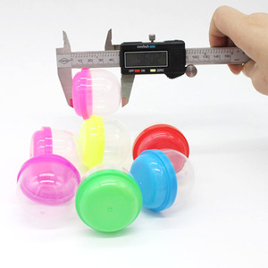BX651 <span class=keywords><strong>Capsules</strong></span> vides en plastique givré de gland de 2 pouces, couvercles colorés et fonds transparents, Pack de jouets, distributeur automatique - Product Image 3
