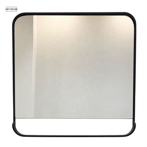 SWT Funzionale Specchi Metallici Decorazione Della Parete Quadrato <span class=keywords><strong>Nero</strong></span> <span class=keywords><strong>Specchio</strong></span> del <span class=keywords><strong>Bagno</strong></span> Con Ripiano - Product Image 2