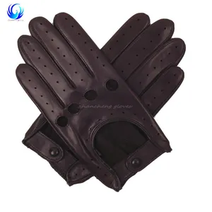 En cuir véritable gants de conduite avec design de mode