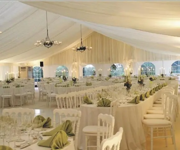 200 - 300 pessoas luxuosa casamento marquee tenda com forro decoração barraca de festa de aluguer para vendas