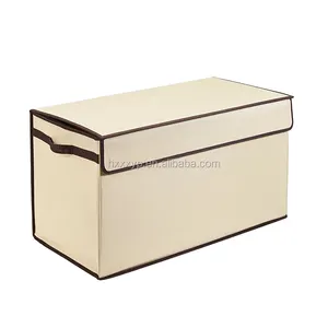 Top quality collapsible storage box custom non woven fabric square home toy foldable storage box