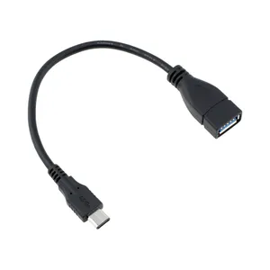 Portable USB 3.1 Type C Male to AF Male 10cm otg Cable