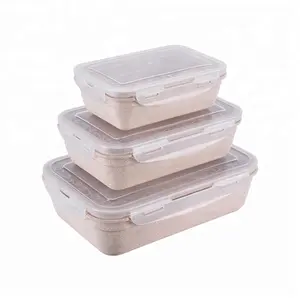 Houseware Items Wheat Straw Bowls Bento Lunch Box