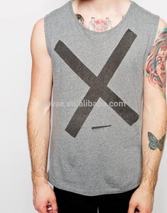 Hombres frescos de gimnasio personalizado camiseta Singlet Tops chaleco cabidas delgadas gimnasio deportes mangas ropa - Product Image 3