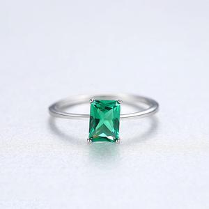 CZCITY <span class=keywords><strong>Anillos</strong></span> de <span class=keywords><strong>Compromiso</strong></span> de Plata de Ley 925 de Alta Calidad con Gemas Verdes de Lujo, Joyería, Regalos, Anillo de Dedo para Mujer - Product Image 5