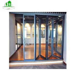Verre <span class=keywords><strong>de</strong></span> <span class=keywords><strong>toilette</strong></span> Standard coulissant Bi pliant accordéon cadre <span class=keywords><strong>de</strong></span> <span class=keywords><strong>porte</strong></span> portes extérieur <span class=keywords><strong>de</strong></span> <span class=keywords><strong>porte</strong></span> en métal certifié as 2047 européen moderne - Product Image 3