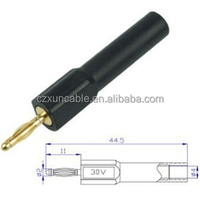 Adaptateur de connecteur audio plaqué or, prise banane femelle 4 mm vers prise banane mâle 2 mm