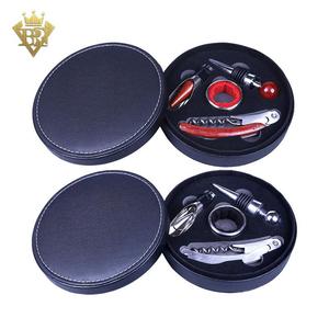 Conjunto de regalo de cuero redondo, vino, alta calidad, gran oferta - Product Image 2