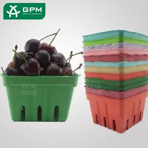 Mercado de agricultores Cesta cestas de bayas Para El Banquete de Boda de cartón de Color Rojo Bule Verde