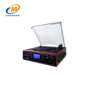 En bois 3 Vitesse Intelligent Stéréo FM Radio USB SD Encodage LP <span class=keywords><strong>Disque</strong></span> <span class=keywords><strong>Vinyle</strong></span> <span class=keywords><strong>Platine</strong></span> - Product Image 2
