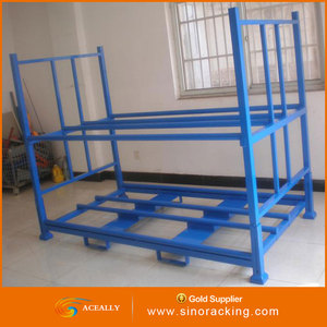 Foldable stack steel storage tire pallet racking/rack