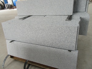 G603 Xám Granite Đánh Bóng Trong Nhà Cầu Thang Bước Tread Đầy Đủ Bullnose Cạnh - Product Image 5