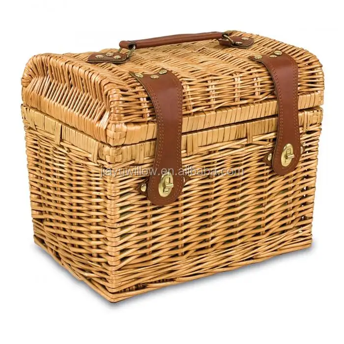 Wholesale Rectangle Wicker Picnic Basket, Picnic Hamper Basket Made in China Home Decoration Carton Package Europe Angel Willow