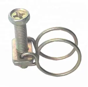 Galvanized steel wire hose clamp