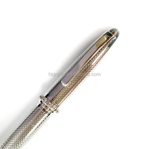Stylo en argent pour femme JR3616L-BP de haute qualité en laiton et en métal avec 16 cristaux de zircone cubique et une largeur d'écriture de 0,7 mm - Product Image 2