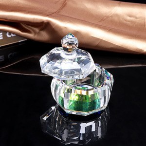 Scatola di gioielli in vetro arcobaleno vetro vuoto vaso di cristallo MH-QT0442 - Product Image 4