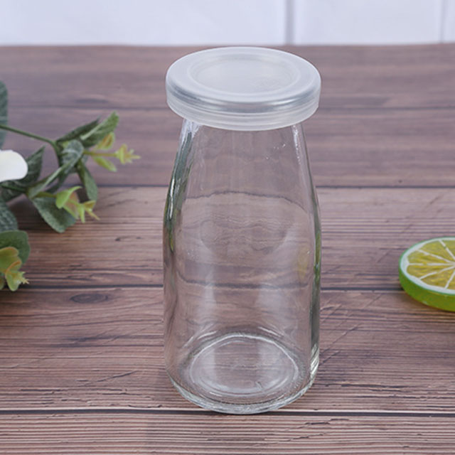 Haonao 100ml/250 round clear small glass milk bottle