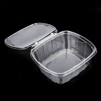 Tamper Tek 20 oz Rectangle Clear Plastic Salad Container - with