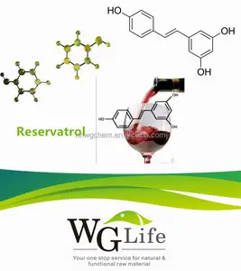 Piel natural de uva Resveratrol 98% CAS NO.: 501-36-0