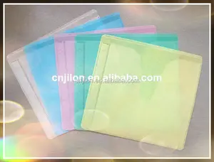 5Holes CD sleeve 80micron 50g with double non-woven/CLEAR COVER CASES PLASTIC SLEEVE WALLET