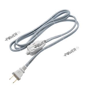 3-Salida de Cable de extensión de 2 puntas de tira Extra larga 6 Ft Cable plano con macho trenzado Chevron tela de SPT-2 ETL lista - Product Image 4