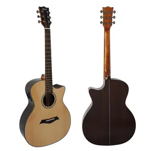 Aiersi Rắn Top OOO/OM Điện Acoustic Guitar