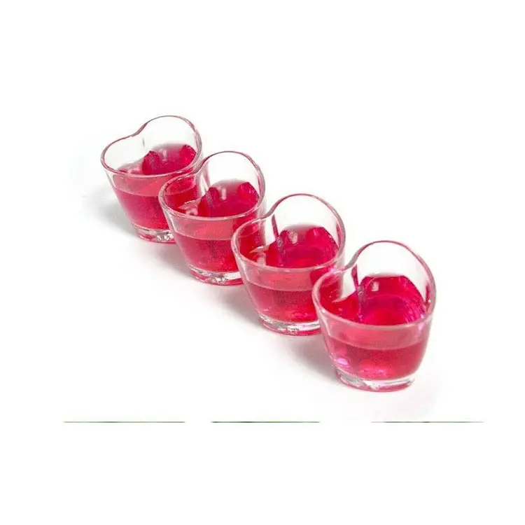 Toptan temizle İçme shot glass 55ml türk kalp şeklinde çay bardağı