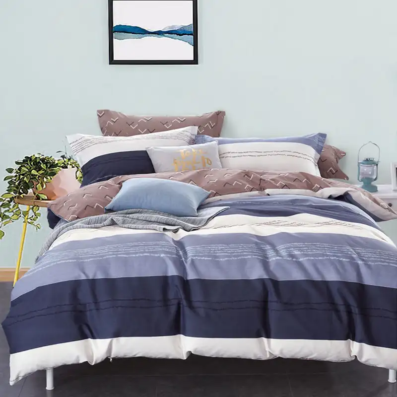 새로운 멋진 부드러운 저렴한 퀸 폴리 에스터 침대 시트 4 pcs 이불 커버 3d 침구 세트