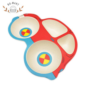 Nhà Máy Tùy Chỉnh Hình Dạng Xe Tre Sợi Toddler Bộ Đồ Ăn Cho Trẻ Em - Product Image 2