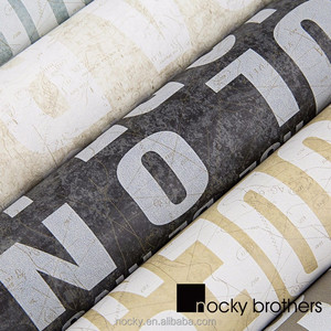 Contemporaneo e contratto di carta da parati di colore Puro Impermeabile Inglese lettera di tessuto non tessuto di carta da parete per Soggiorno camera da letto carta da parati - Product Image 3