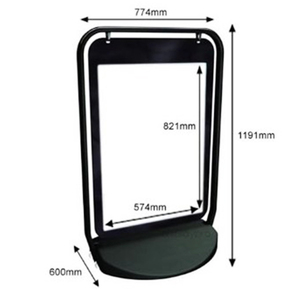 <span class=keywords><strong>Swinger</strong></span> A1 โปสเตอร์ผู้ถือ Pavement ป้ายกรอบสีดำ - Product Image 3