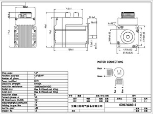 76mm 5A 2N.m Motor mit geschlossenem Regelkreis <span class=keywords><strong>2</strong></span>-Phasen-Hybrid-Nema 23-Schritt mit Encoder - Product Image 4