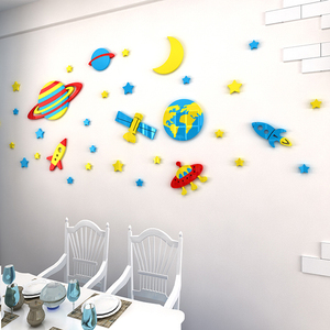 Universe Space Stickers Cartoon <strong>Star</strong> Children's Room Baby Room Decor Kindergarten Wall <strong>Decoration</strong> - Product Image 5