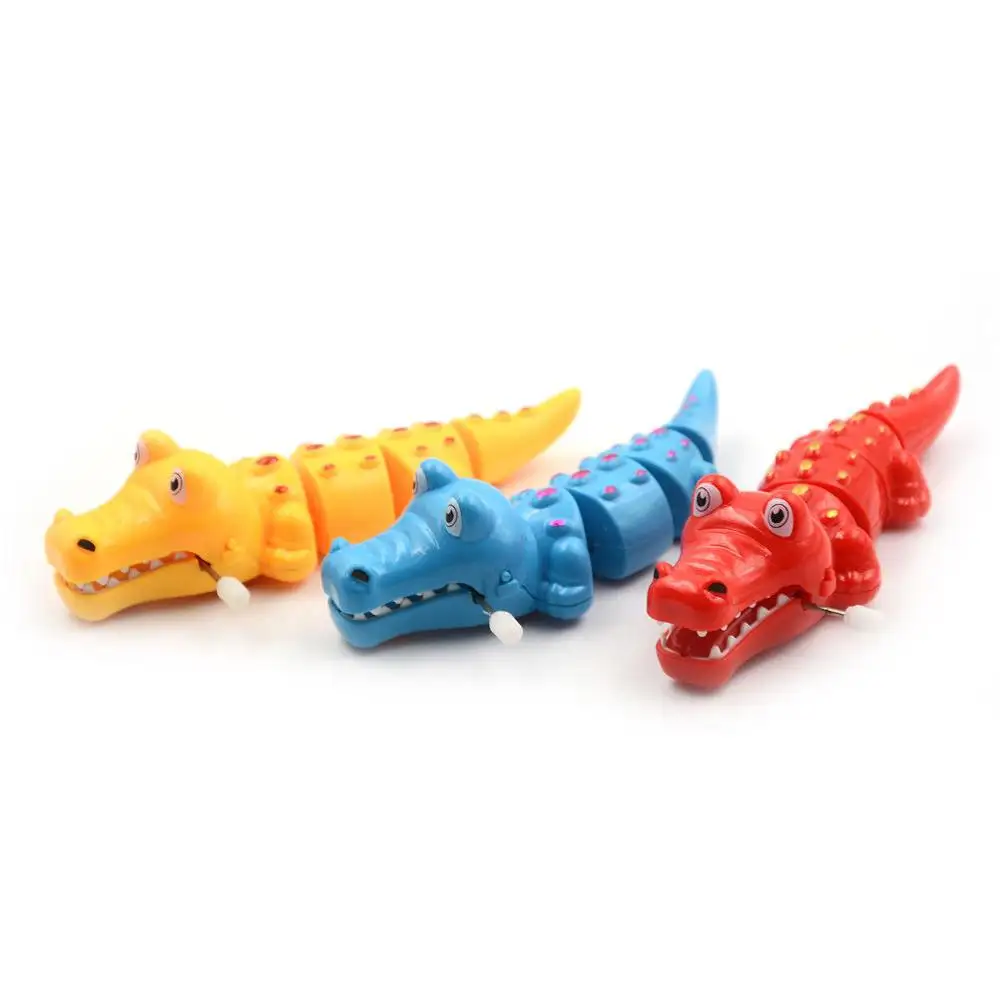 Custom OEM Children Kids Plastic Funny Crocodile Shaped Clockwork Wind Up Party Toy Gift