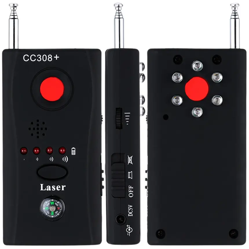 CC308 kablosuz GPS Anti-Spy Bug tespit RF sinyal dedektörü GSM cihaz bulucu FNR CC308 + bulucu gizlilik güvenlik korumak