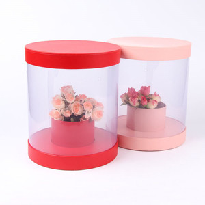 Custom <strong>Round</strong> <strong>Clear</strong> Acrylic Flower <strong>Hat</strong> <strong>Box</strong> - Product Image 4