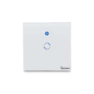 SONOFF — interrupteur intelligent T1 EU 1C/2C, avec minuteur, Wifi, 1 Gang, tactile, 433 RF, application, télécommande, fonctionne avec Alexa, IFTTT