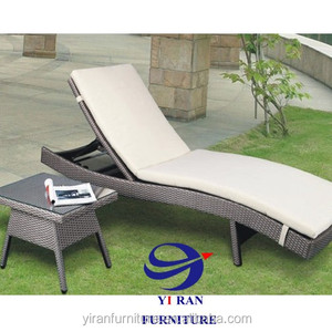 Lettino <span class=keywords><strong>da</strong></span> Esterno Moderno di Alta Qualità in Alluminio e Vimini per Bordo Piscina, Cortile e Villa - Product Image 2