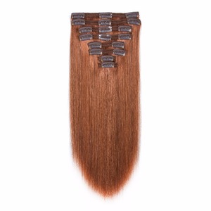 Shopping Online consegna il giorno successivo brasiliani del virgin dei capelli di colore nero doppio di trama clip in estensioni dei capelli testa completa - Product Image 5