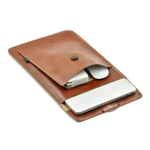 Capa de saco para documentos da apple, camada dupla, estilo, bolsa para laptop, macbook air pro, 13.3, 15.4 polegadas